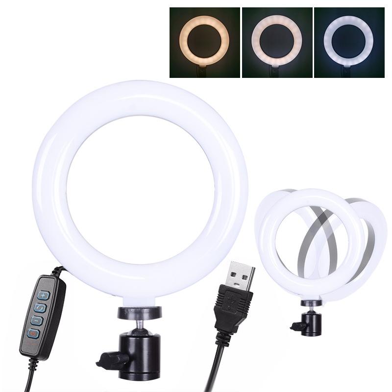 Adjustable 6 Led Ring Light With Strong Clip - 2M Desktop Computer Clip Light-1915198013538701313