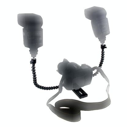 Adjustable Dual Arm Flash Bracket Mount For Hot Shoe-1915197659723993093