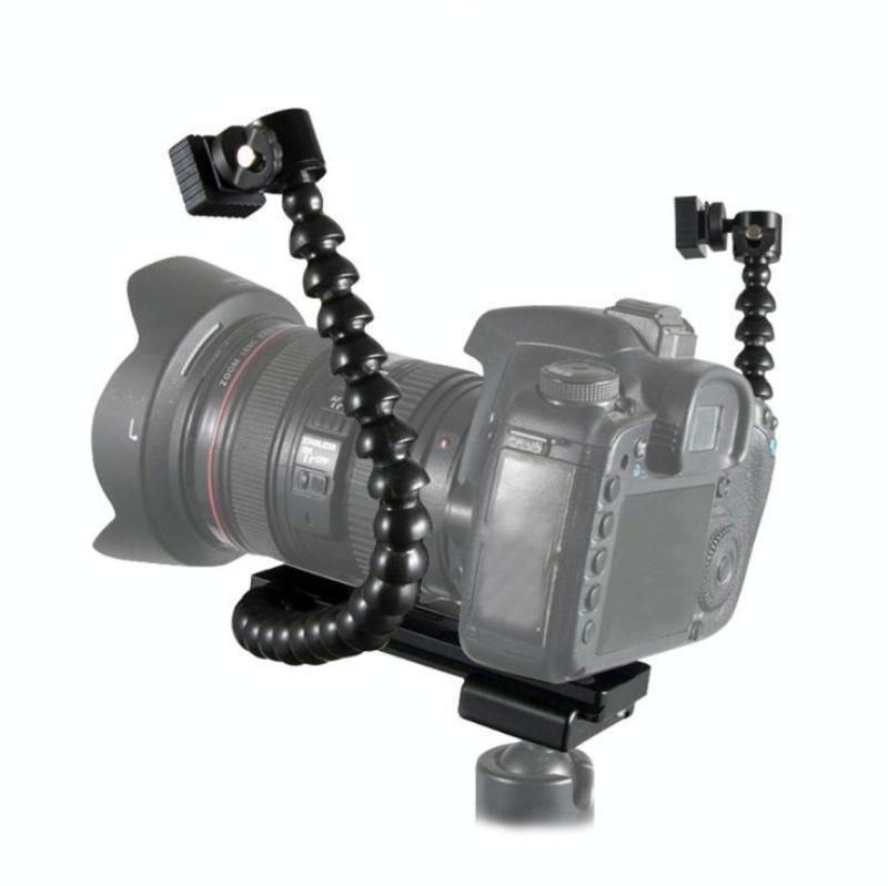 Adjustable Dual Arm Flash Bracket Mount For Hot Shoe-1915197659723993094