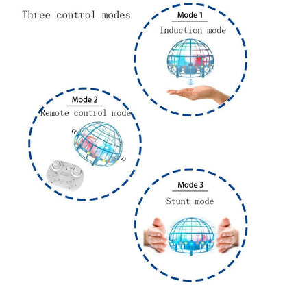 Blue Remote Stunt Ball Toy For Kids - Suspended Four-Axis Aircraft-1915196833827786760