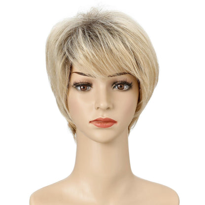 Women Short Hair Set - Gold-1915198004495781897