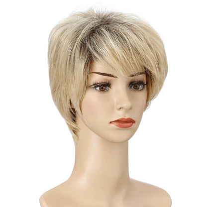 Women Short Hair Set - Gold-1915198004495781891