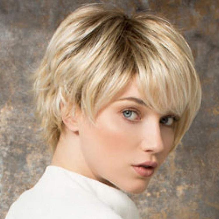 Women Short Hair Set - Gold-1915198004495781896