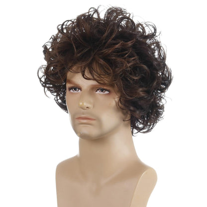 Short Curly Men Wig Set - Natural Look-1915196860809744385