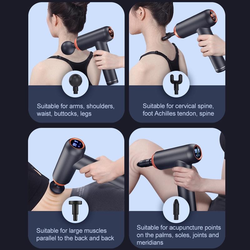 Professional Muscle Relaxing Massage Gun - Black-1915198347384328197