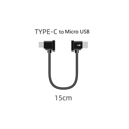 Mobile Phone / Tablet Cable For Dji Mavic Air 2S / Fpv Flight Glasses V2 / Mini 2 / Pocket 2 - 15Cm Type C To Micro Usb-1915198132489162753