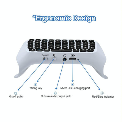 Wireless Bluetooth Keyboard For Ps5 - Chat & Voice Compatible-1915198250219081731