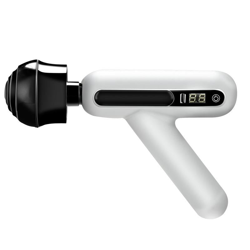 12-Speed Rechargeable Mini Massage Gun With Lcd Touch Screen-1915197062287331334