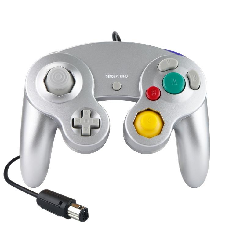 2-Pack Wired Vibrating Game Controller For Nintendo Ngc / Wii - Silver-1915197028946808837