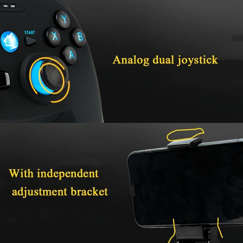 Wireless Game Controller For Android / Ios / Pc / Ps3 - 2.4Ghz & Bluetooth 4.0 - Blue-1915197532955348997