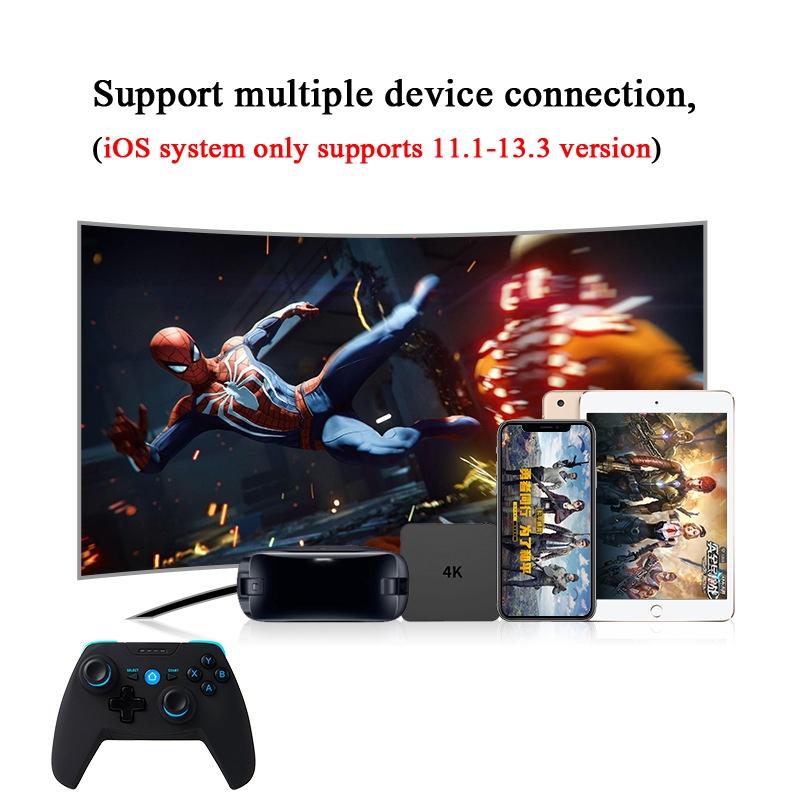 Wireless Game Controller For Android / Ios / Pc / Ps3 With Bluetooth 4.0 & Bracket - Blue-1915197653088604164