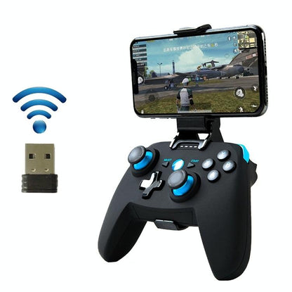 Wireless Game Controller For Android / Ios / Pc / Ps3 With Bluetooth & 2.4Ghz Includes Handle Bracket And Receiver - Blue-1915197459227873280