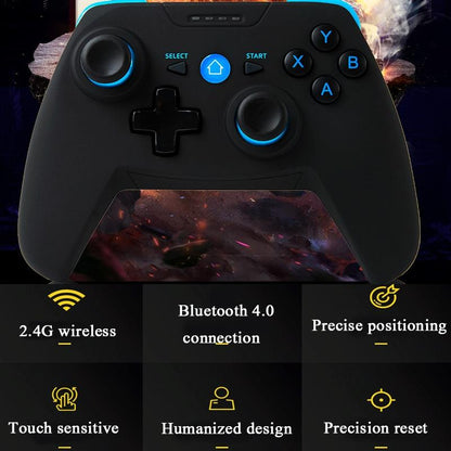 Wireless Game Controller For Android / Ios / Pc / Ps3 With Bluetooth & 2.4Ghz Includes Handle Bracket And Receiver - Blue-1915197459227873282