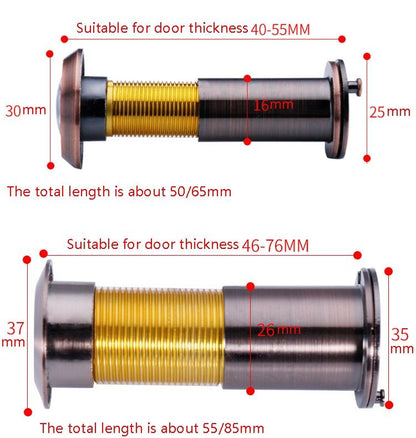 2-Pack Wide-Angle Security Door Viewer - Anti-Tiny Hd Glass Lens - 200 Degree - Red Bronze-1915197986229587970