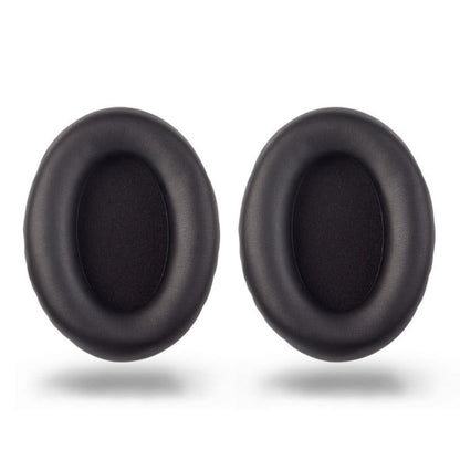 2 Pieces Headset Sponge Covers For Sony Wh-1000Xm2 / Xm3 / Xm4 - Black Protein With Card Buckle-1915198255315161094