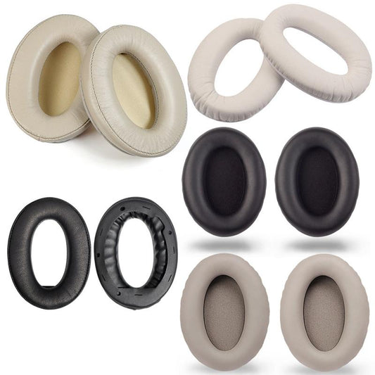 2-Pack Headset Sponge Covers For Sony Wh-1000Xm2 / Xm3 / Xm4 - Beige Protein With Card Buckle-1915198085395517441
