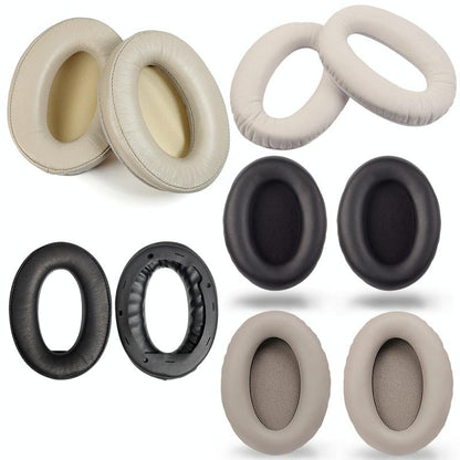2-Pack Headset Sponge Covers For Sony Wh-1000Xm2 / Xm3 / Xm4 - Black Protein With Card Buckle-1915197425505669121