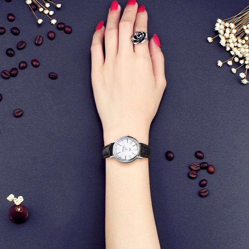 Women Business Quartz Watch With Roman Numeral Dial And Silver Net Belt - Black Tray-1915196532890669062