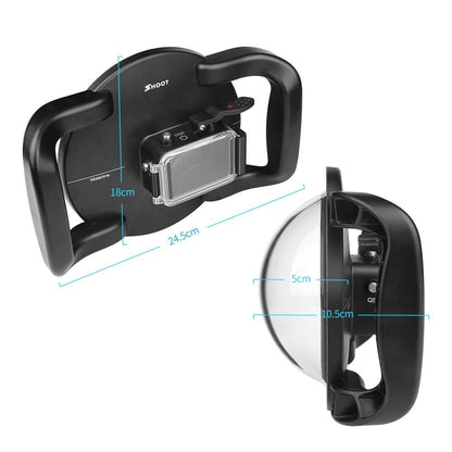 Underwater Dome Port For Dji Action Camera With Handle Trigger-1915197546792357890