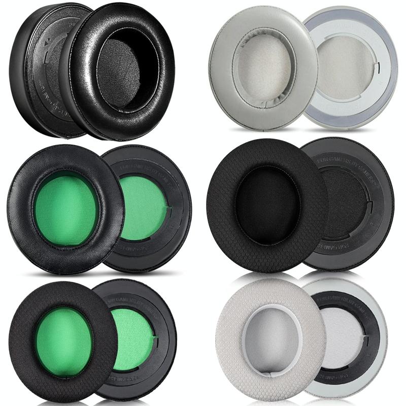 2-Pack Headset Sponge Case For Razer Blackshark V2 / V2X / V2Se - Gray Net With Ellipse Design-1915197460976898049