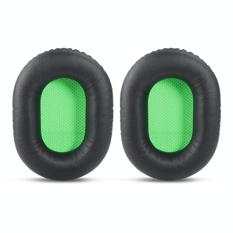 2-Pack Razer V2 Headset Sponge Covers - Black With Green Net-1915198273518440452