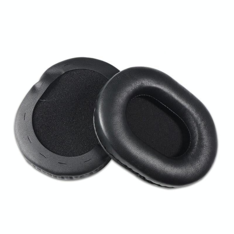 Black Lambskin Headset Sponge Covers - Set Of 2-1915197796101787652