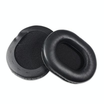 Black Lambskin Headset Sponge Covers - Set Of 2-1915197796101787652