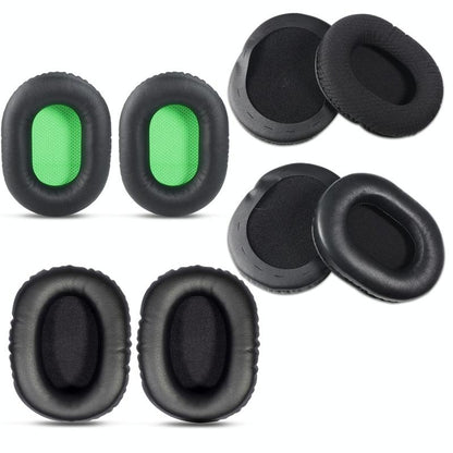 Black Lambskin Headset Sponge Covers - Set Of 2-1915197796101787651