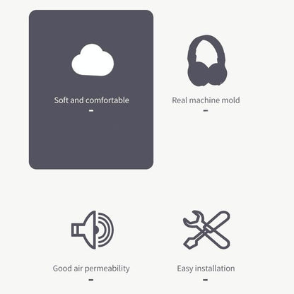 2-Pack Flannel Headset Covers For Logitech A50 Gaming Headset-1915197631873814531