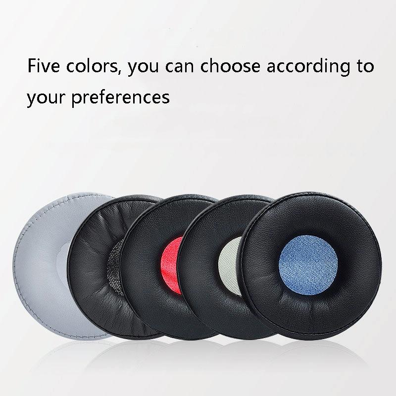 2-Pack Leather Headphone Sponge Covers For Jabra Revo Wireless - Black / Blue-1915197953287524353
