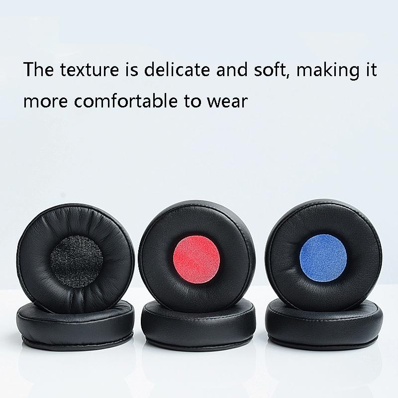 2-Pack Leather Headphone Sponge Covers For Jabra Revo Wireless - Black / Blue-1915197953287524355