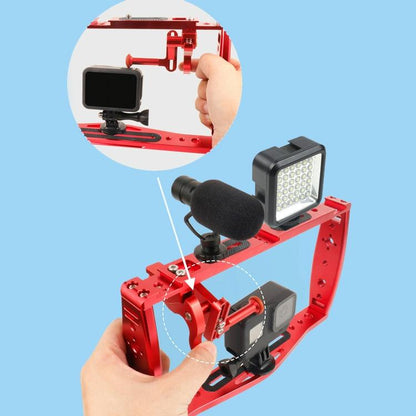 Underwater Dual Handheld Grip For Gopro Hero9 / 8 / 7 - Red-1964932313448058881