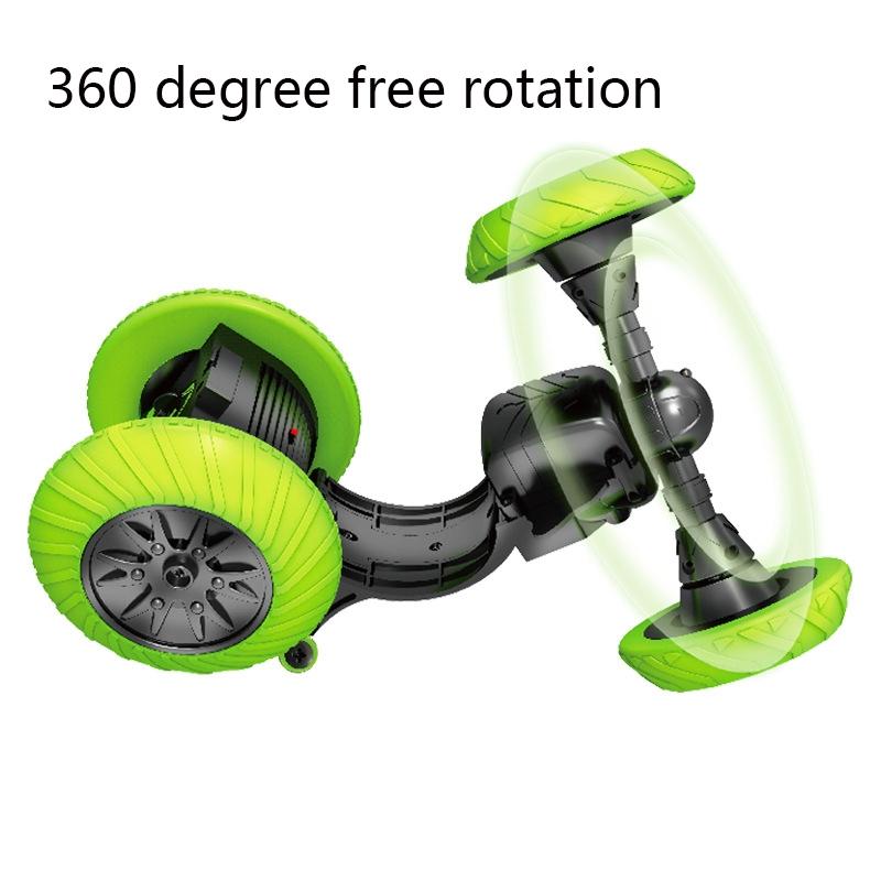 360-Degree Rotating Remote Control Car With Telescopic Tipping Bucket For Fancy Drifting And Climbing - Black / Green-1915197130675458053