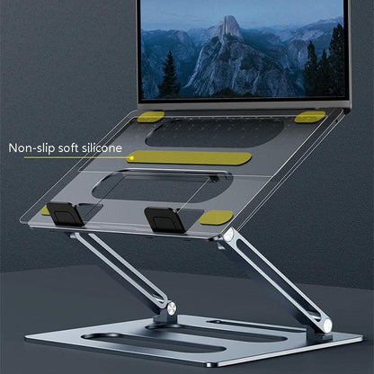Adjustable Metal Notebook Stand - Gray Desktop Support-1964932168048316420