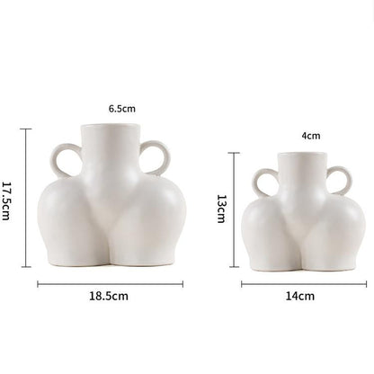 Small Unglazed Ceramic Vase For Home Decor And Dried Flower Arrangements-1915198089866645506