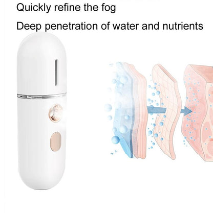 Rechargeable Beauty Humidifying Sprayer - Portable Water Replenisher White-1915198085991108611