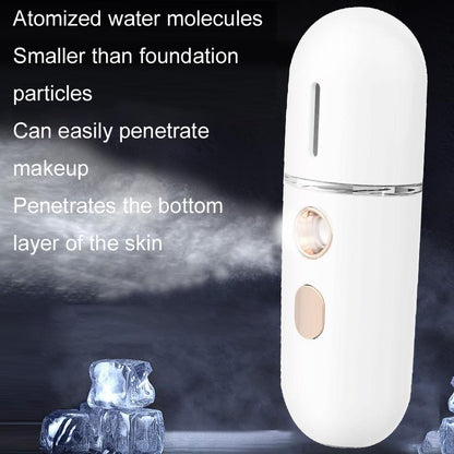 Rechargeable Beauty Humidifying Sprayer - Portable Water Replenisher White-1915198085991108613