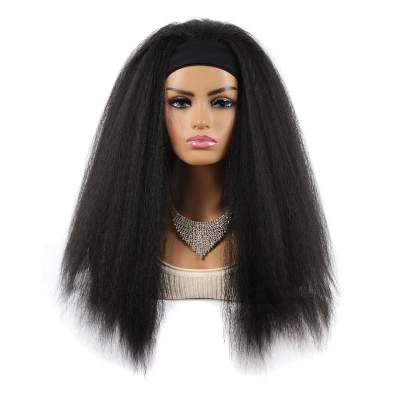 1B True Colour Long Hair Turban Headband With Corn Beard Wig-1915198314324824069