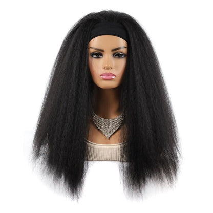1B True Colour Long Hair Turban Headband With Corn Beard Wig-1915198314324824069