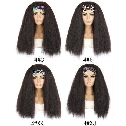 4Xj Long Hair Turban Headband With Corn Beard Wig - Colour 4-1915198004021825537