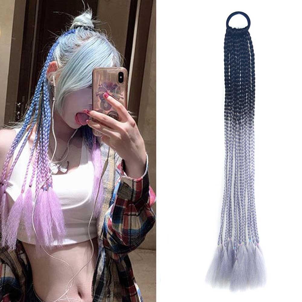 Vibrant Braid Hair Band With Corn Silk Dreadlocks - Colour 15-1915197448146522117