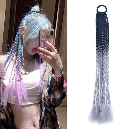 Vibrant Braid Hair Band With Corn Silk Dreadlocks - Colour 15-1915197448146522117