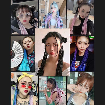 26 Colourful Braid Hair Band Wigs Corn Silk Dreadlocks Ponytail-1915198401637650436