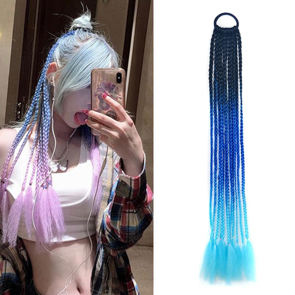 Vibrant Braid Hair Band With Corn Silk Dreadlocks - Colour 35-1915197871393738752