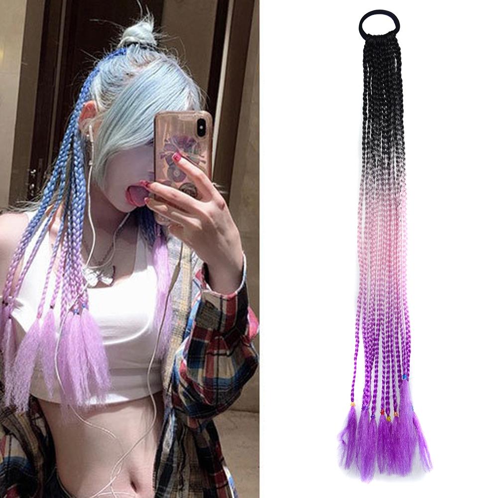 Vibrant Braid Hair Band With Corn Silk Dreadlocks - Colour 44-1915197708835098624
