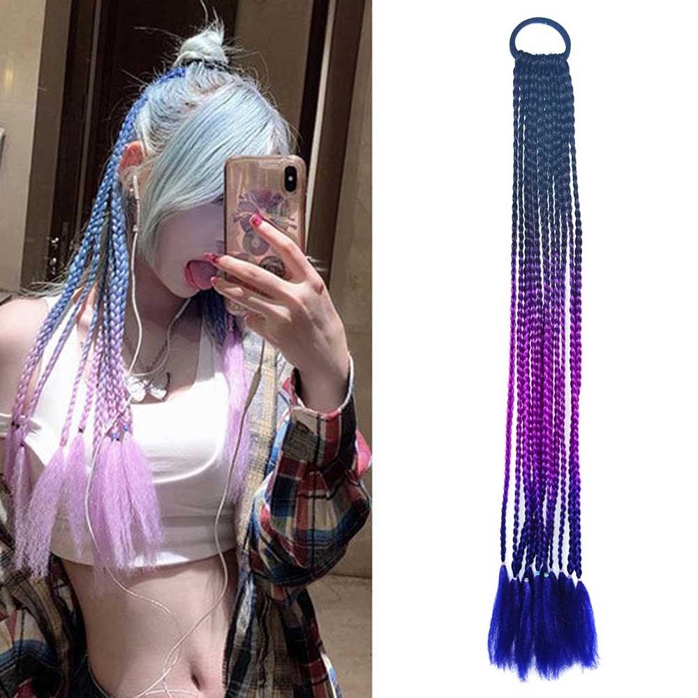 Vibrant Braid Hair Band With Corn Silk Dreadlocks - Colour 49-1915197540173746181