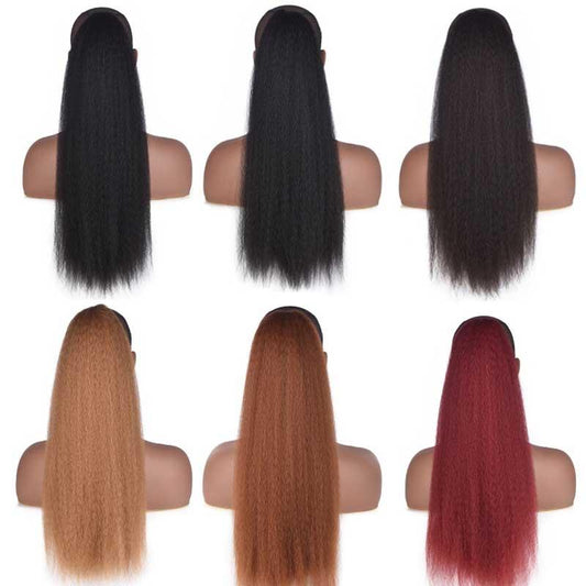 Fluffy Corn Whisker Long Curly Ponytail - Colour 3.4-1915197691642646529