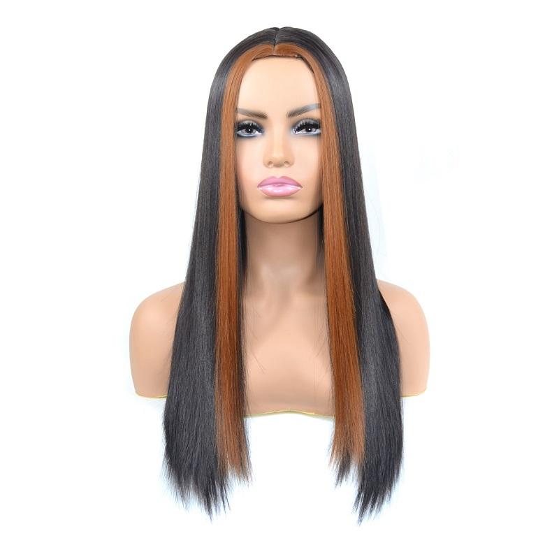Women Medium Straight Haircut Wig - Bleached & Dyed-1915197131019390982