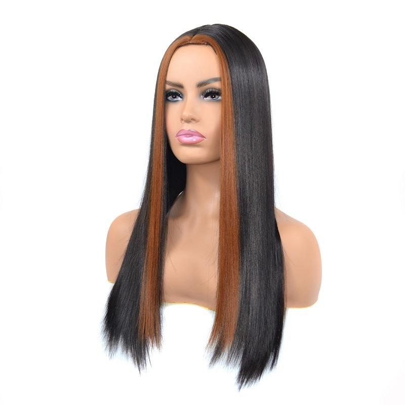 Women Medium Straight Haircut Wig - Bleached & Dyed-1915197131019390977