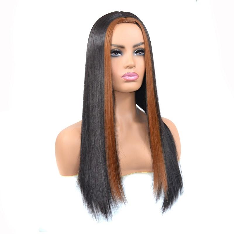 Women Medium Straight Haircut Wig - Bleached & Dyed-1915197131019390978